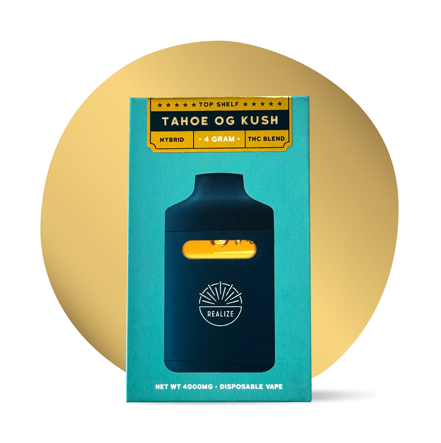 Realize Top Shelf, Tahoe OG Kush - 4g Disposable Vape