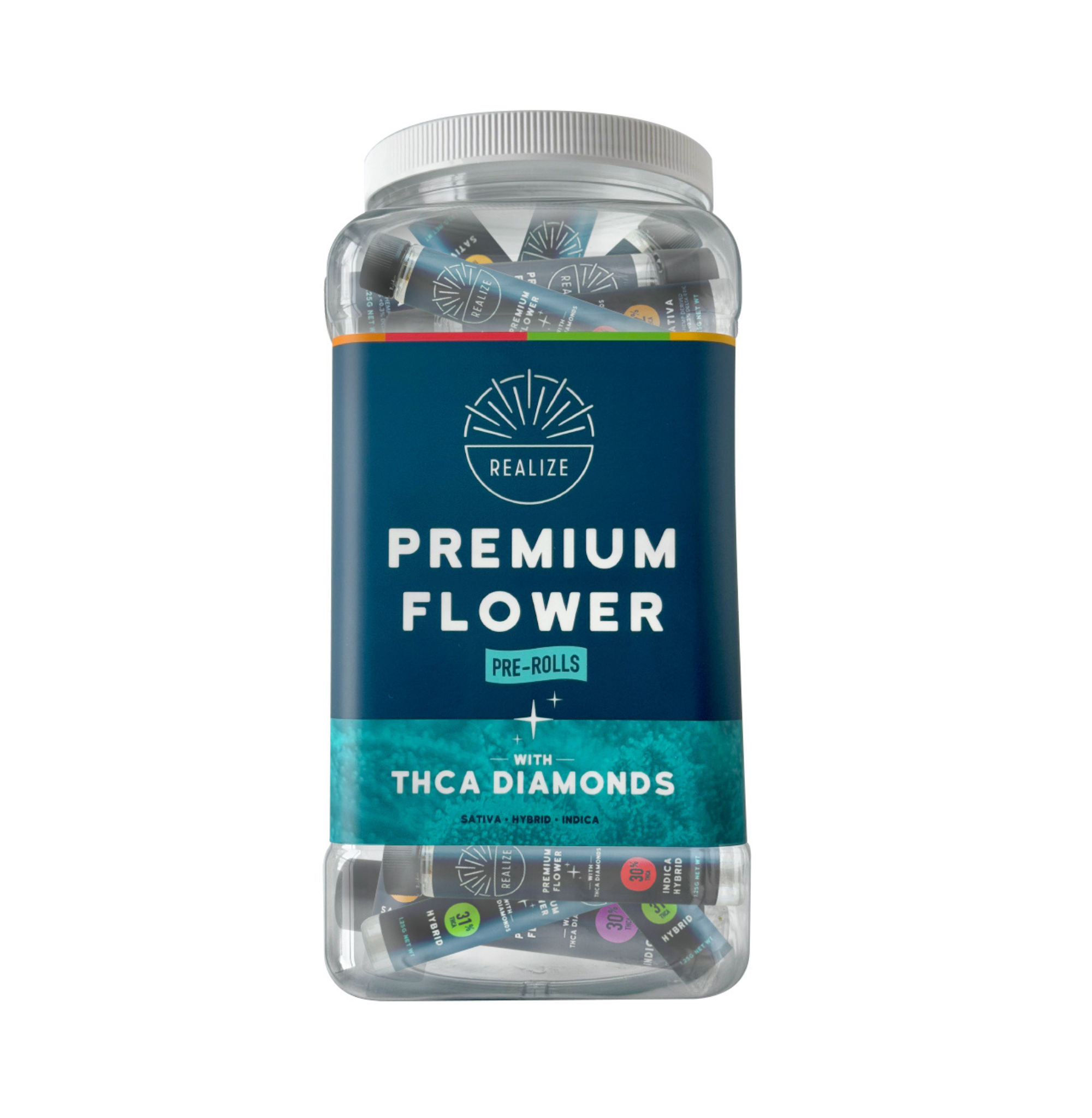 Wholesale - Premium Flower Pre-Roll Reusable Display Jar