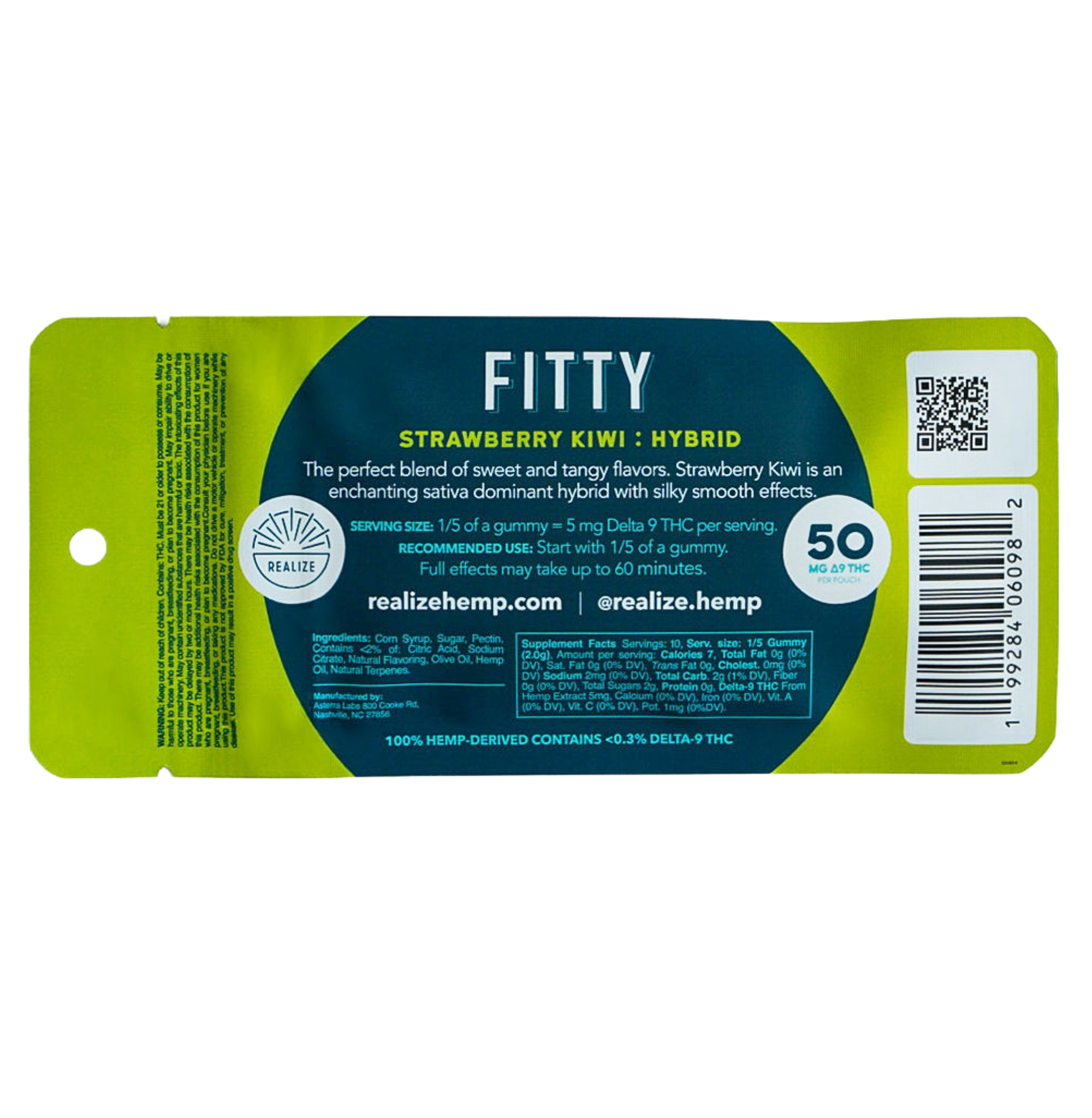 Realize DYE FREE FITTY Gummies, Strawberry Kiwi - Strawberry Kiwi
